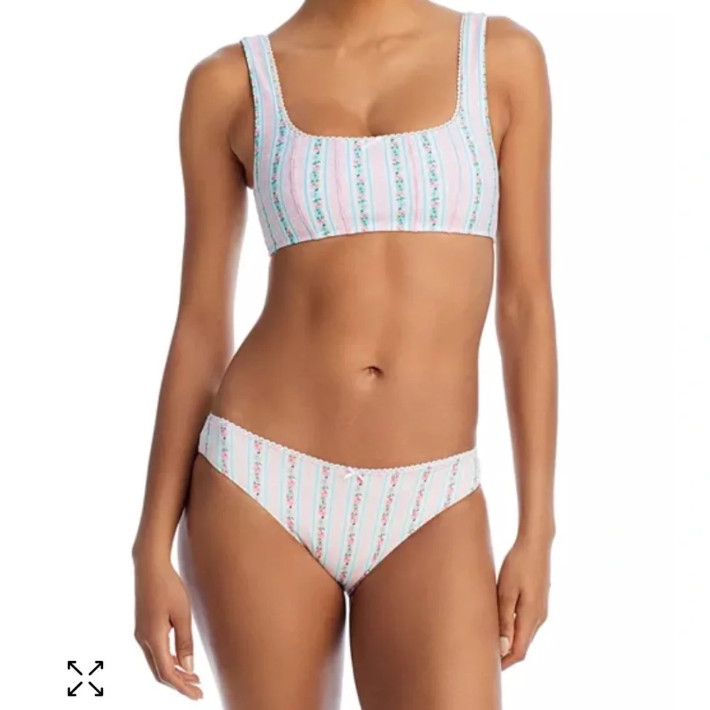 Frankie’s Bikinis Etta Top and Bottom Size M NWT